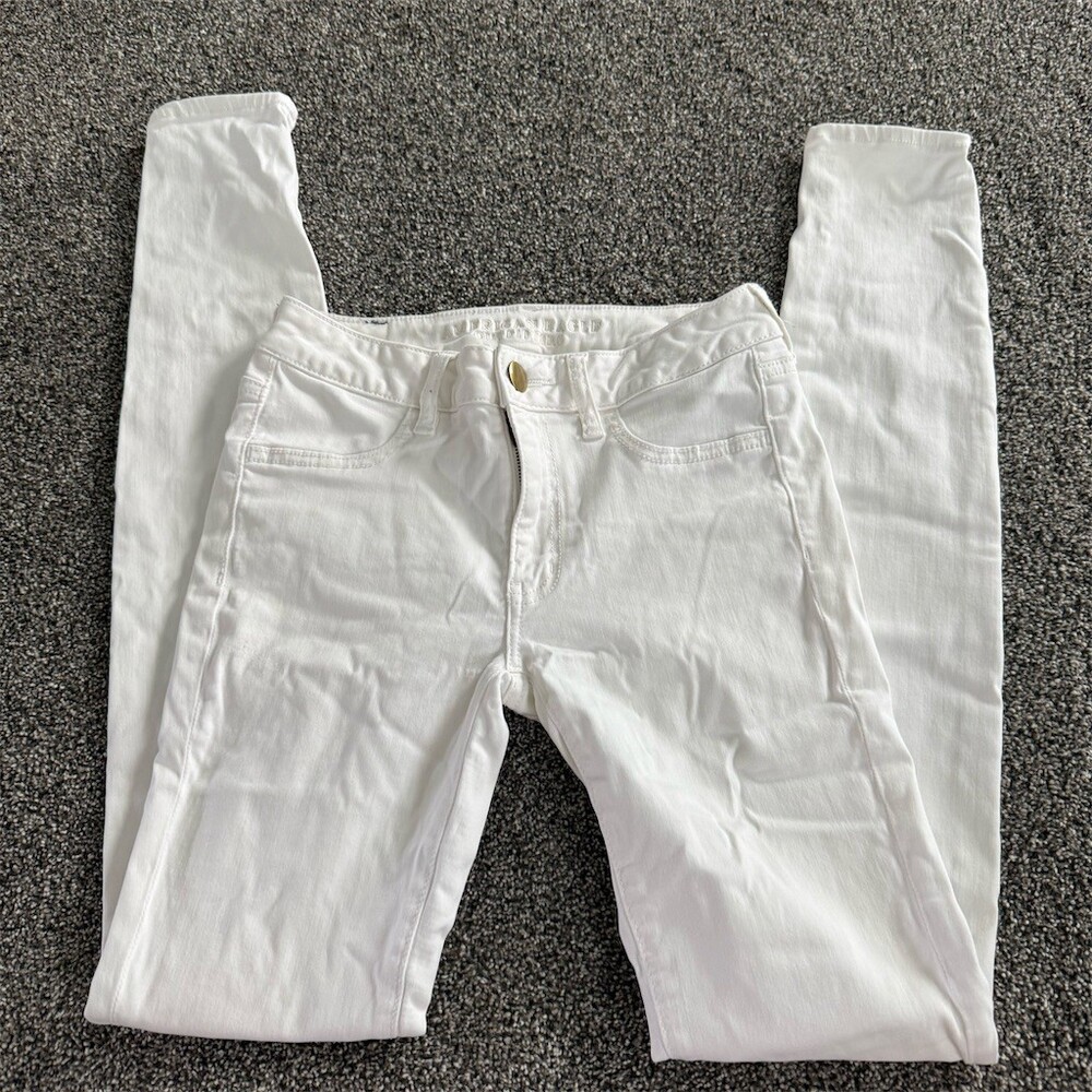 American Eagle Outfitters Jegging Jeans Womens Size 6 Tall White Skinny